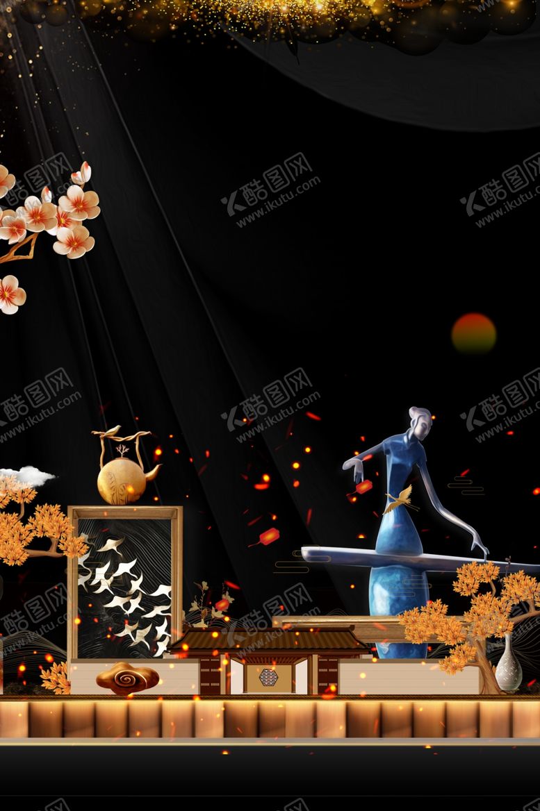编号：89968906232354255939【酷图网】源文件下载-地产复古活动宣传背景海报素材
