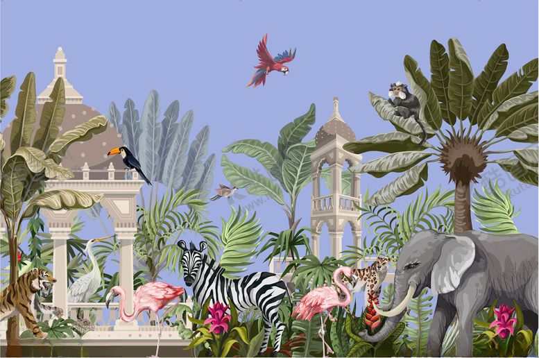 编号：14911510161107237871【酷图网】源文件下载-热带风情动植物景观