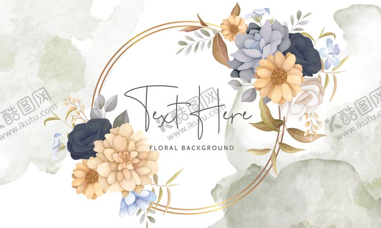 编号：15141011021957466033【酷图网】源文件下载-水彩花卉展板