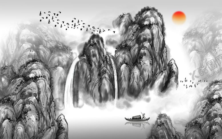 编号：55123109241747582623【酷图网】源文件下载-山水画