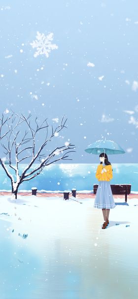 大雪小节气手绘