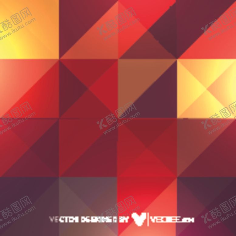 编号：23456804191409079638【酷图网】源文件下载-复古彩色矢量格子EPS素材