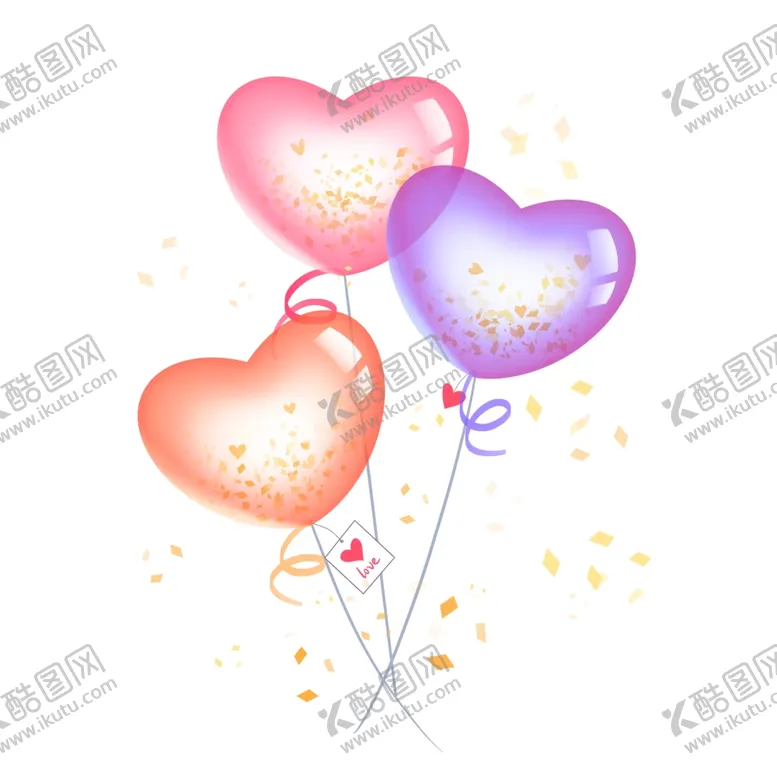 编号：30954602120008405791【酷图网】源文件下载-心形气球