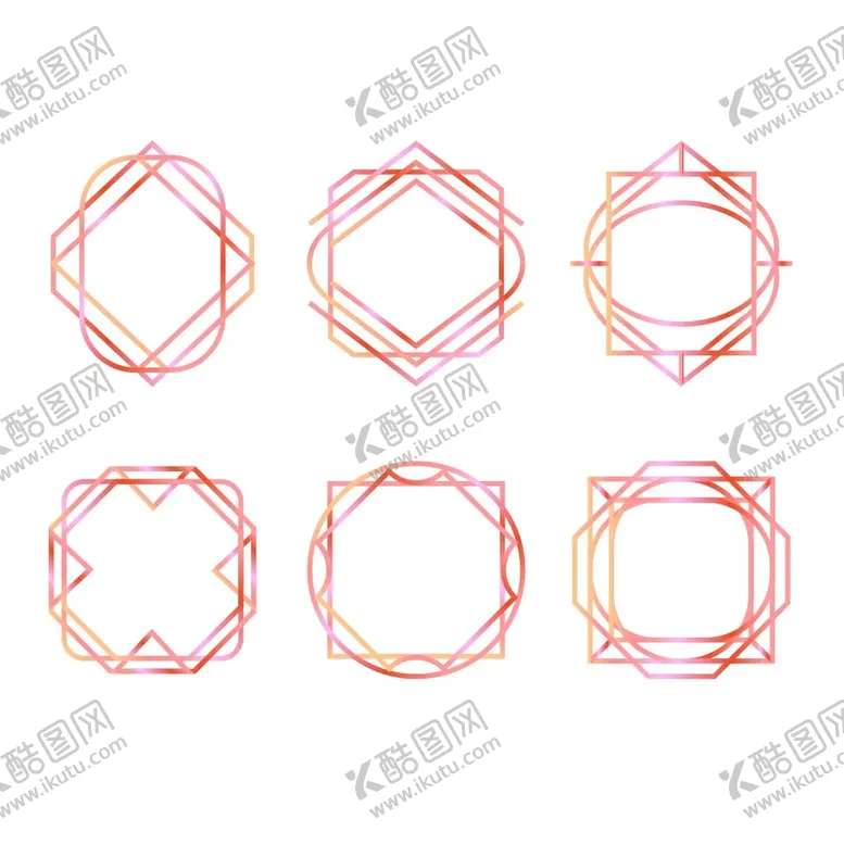 编号：79765501270132599669【酷图网】源文件下载-金色几何图形边框