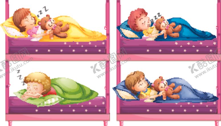 编号：52857709281126437021【酷图网】源文件下载-卡通睡觉儿童