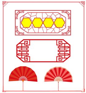 扇子素材古风国风