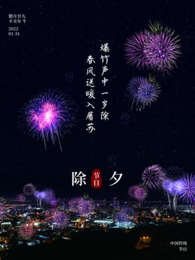 节日烟花新年春节图片背景