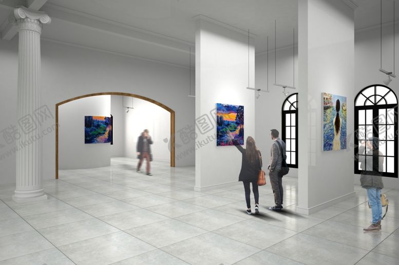 编号：86356903280737492395【酷图网】源文件下载-画展场景样机