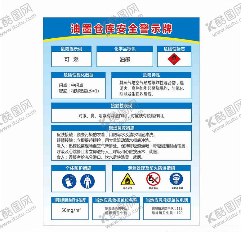 编号：82901006161910435725【酷图网】源文件下载-油墨危险告知牌