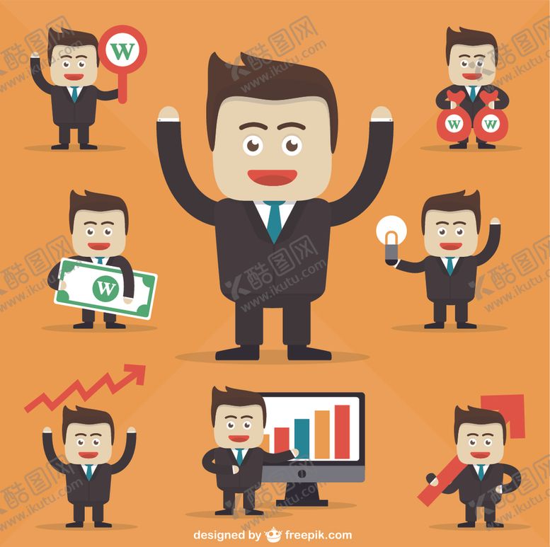 编号：46235510302343578241【酷图网】源文件下载-商务男子设计