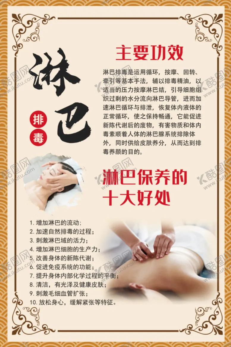 编号：77350210152015331377【酷图网】源文件下载-淋巴排毒养生美容海报