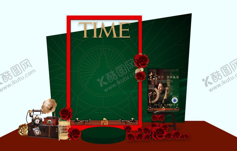 编号：42088412251806421654【酷图网】源文件下载-摩登杂志打卡点美陈堆头