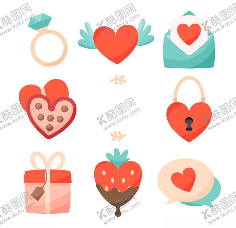 编号：31666006271539354813【酷图网】源文件下载-浪漫情人节元素