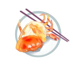 装饰素材水墨山荷花油画画