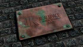 古典金属锈迹立体LOGO样机