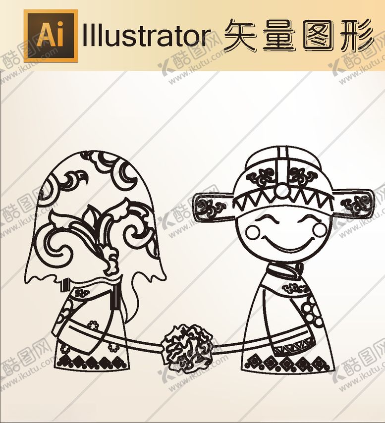 编号：80917510290916448665【酷图网】源文件下载-线稿剪影壁纸简洁手绘