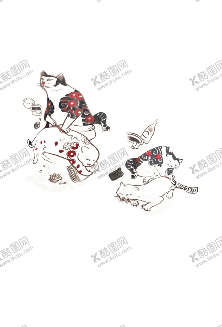 编号：71976006250254278643【酷图网】源文件下载-小猫小狗蝴蝶