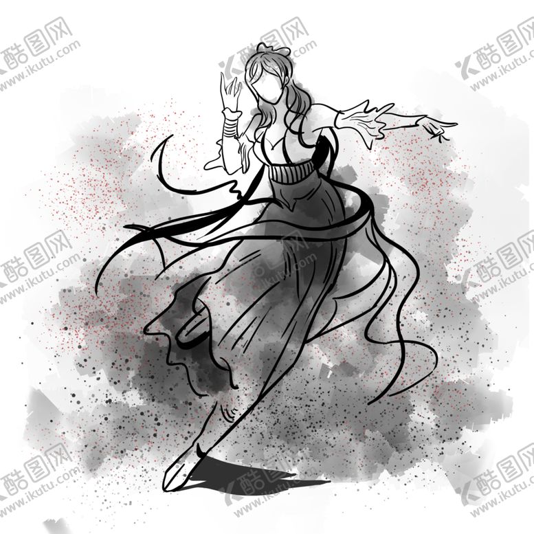 编号：37055807071721365831【酷图网】源文件下载-水墨武侠人物