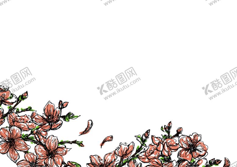编号：96872511010709277324【酷图网】源文件下载-桃花手绘