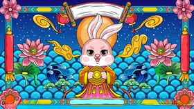 财神卡通插画图片