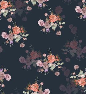 花卉黑色底花设计
