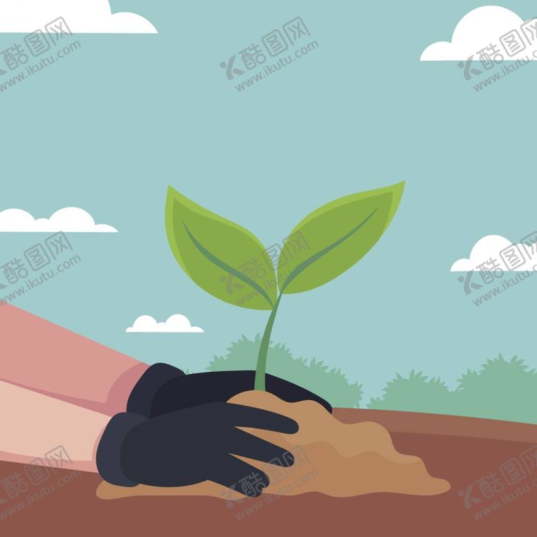 编号：88122710171305046465【酷图网】源文件下载-方形植树节海报