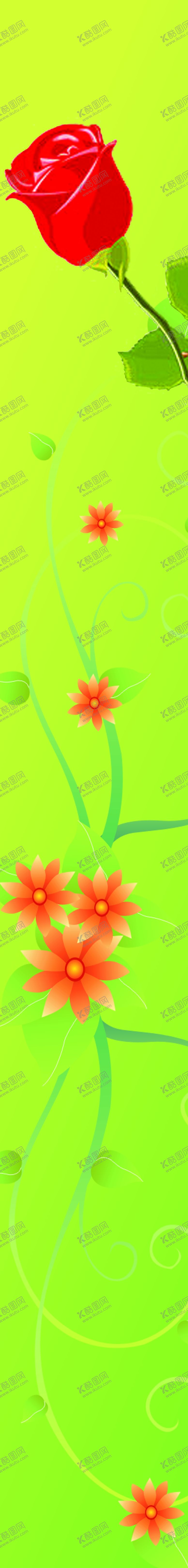 编号：70560905020158176541【酷图网】源文件下载-绿色背景上的鲜艳花朵
