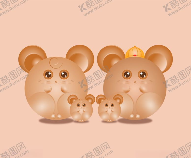 编号：70155307092253063935【酷图网】源文件下载-鼠年团圆