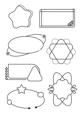 一组几何框装饰画