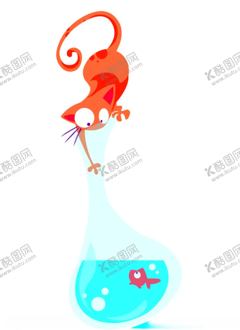 编号：45041206291018433953【酷图网】源文件下载-猫咪与鱼