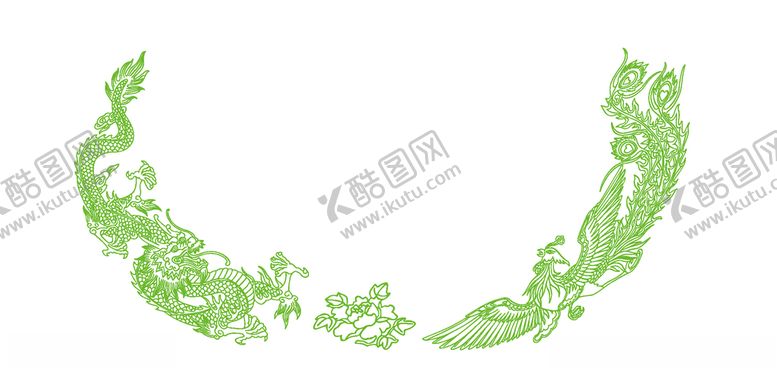 编号：80121410021243075179【酷图网】源文件下载-龙凤牡丹