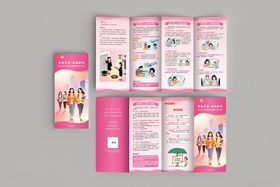 粉色系女大学生就业折页