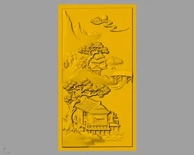 CAD浮雕装饰画立体模型檐口景观设计建筑设计