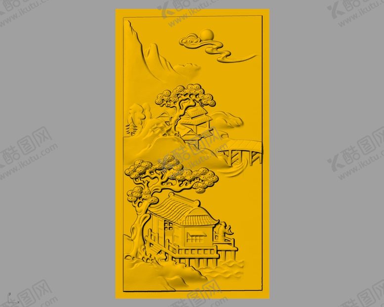 编号：15420711211914351962【酷图网】源文件下载-CAD浮雕装饰画立体模型