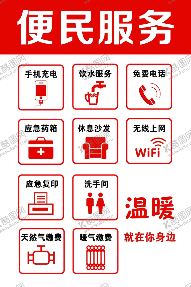 编号：95691901171914432262【酷图网】源文件下载-便民服务公示牌