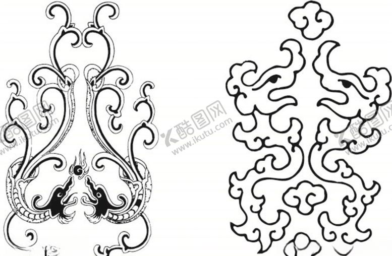 编号：78418510061445406465【酷图网】源文件下载-龙凤祥云纹