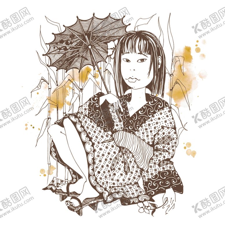 编号：81697107060414515413【酷图网】源文件下载-女性插画