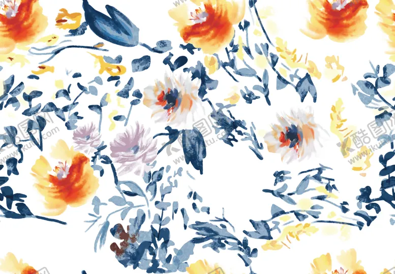 编号：45255210070948371639【酷图网】源文件下载-大花抽象花手绘花