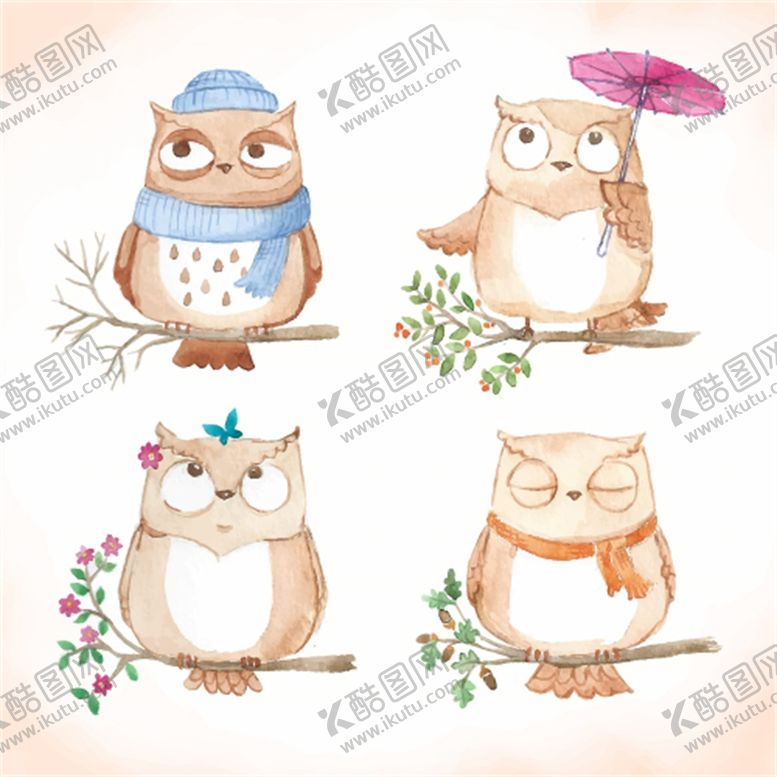 编号：38510709281131554976【酷图网】源文件下载-卡通猫头鹰
