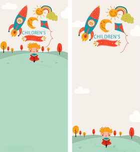 儿童梦想主题创意插画