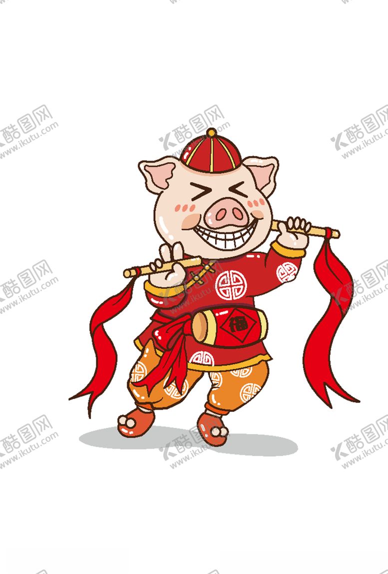 编号：11591106281154445973【酷图网】源文件下载-卡通猪喜庆猪