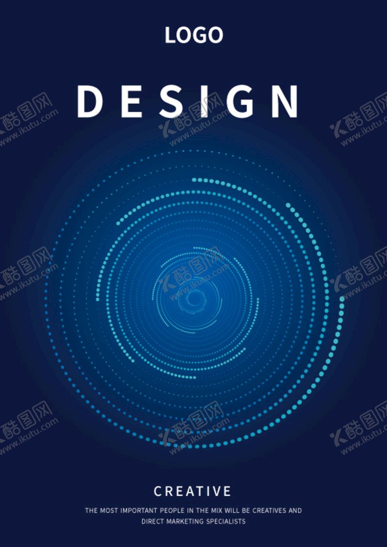 编号：61027410020318037365【酷图网】源文件下载-蓝绿螺旋渐变海报