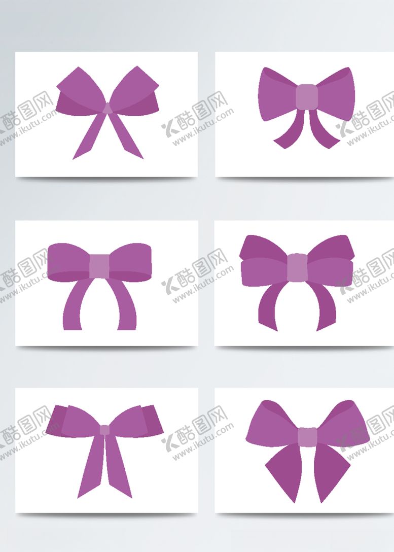 编号：73834109280531145454【酷图网】源文件下载-紫色手绘蝴蝶结