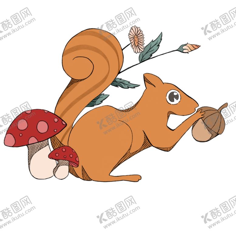 编号：11606806301940169243【酷图网】源文件下载-卡通手绘松鼠