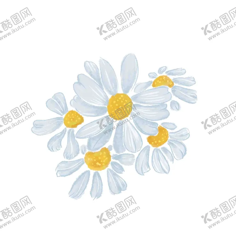 编号：19043709220139308974【酷图网】源文件下载-治愈蓝色洋甘菊甜美可爱花朵