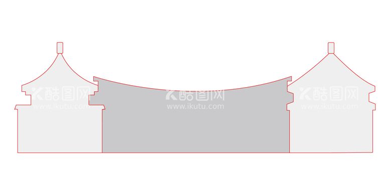 编号：51974810100858428053【酷图网】源文件下载-中国古建筑 马头墙线稿 