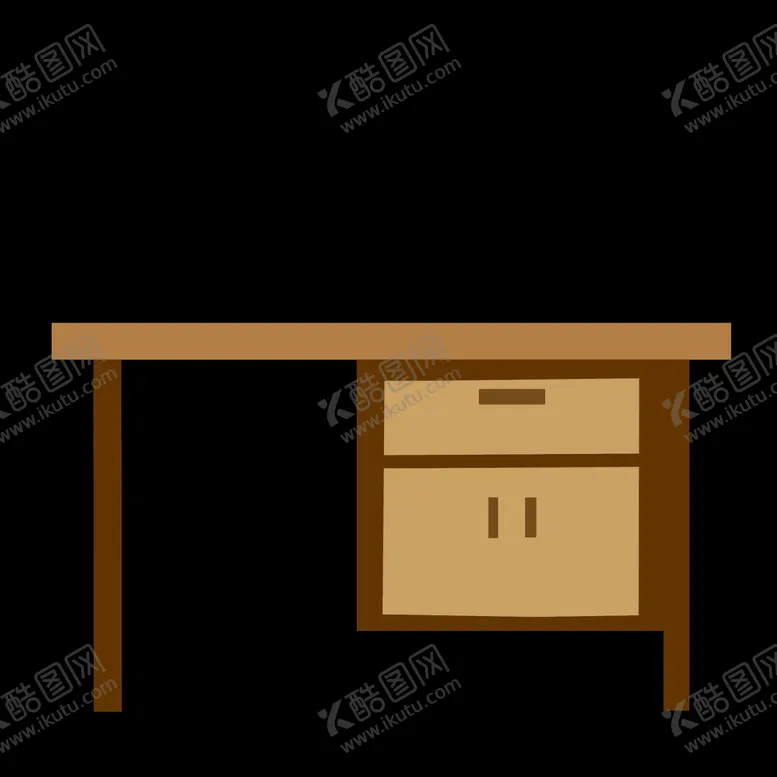 编号：52879009250553144817【酷图网】源文件下载-插画小元素卡通写字台