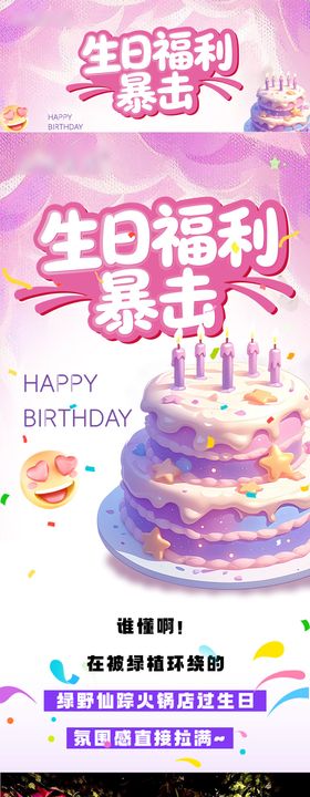 生日福利长图