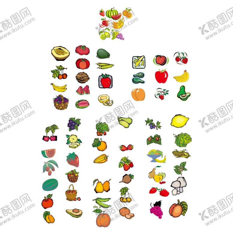 编号：28277305010743032179【酷图网】源文件下载-水果蔬菜组合