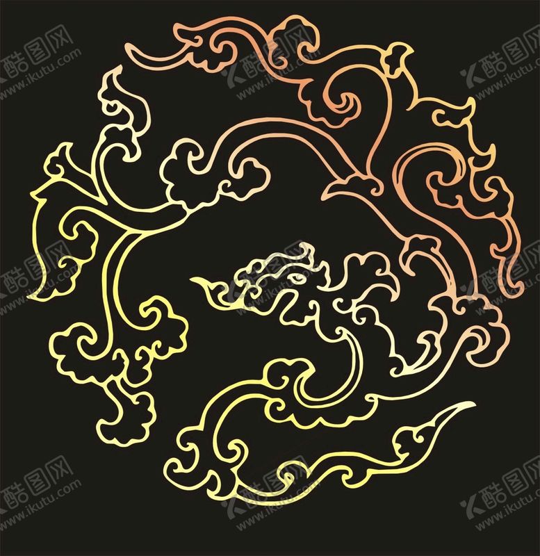 编号：61600001310008488332【酷图网】源文件下载-圆形传统花纹 